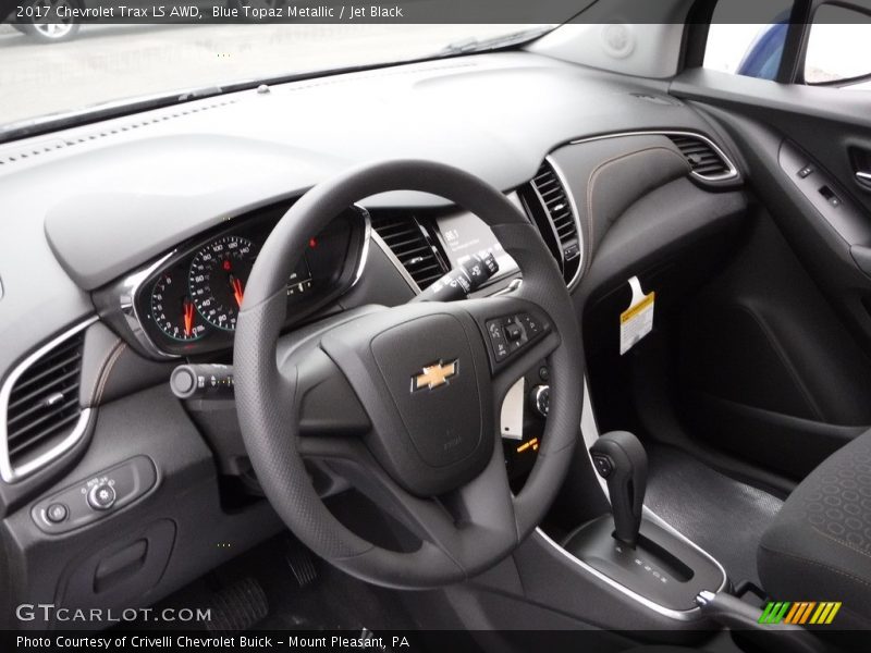 Blue Topaz Metallic / Jet Black 2017 Chevrolet Trax LS AWD