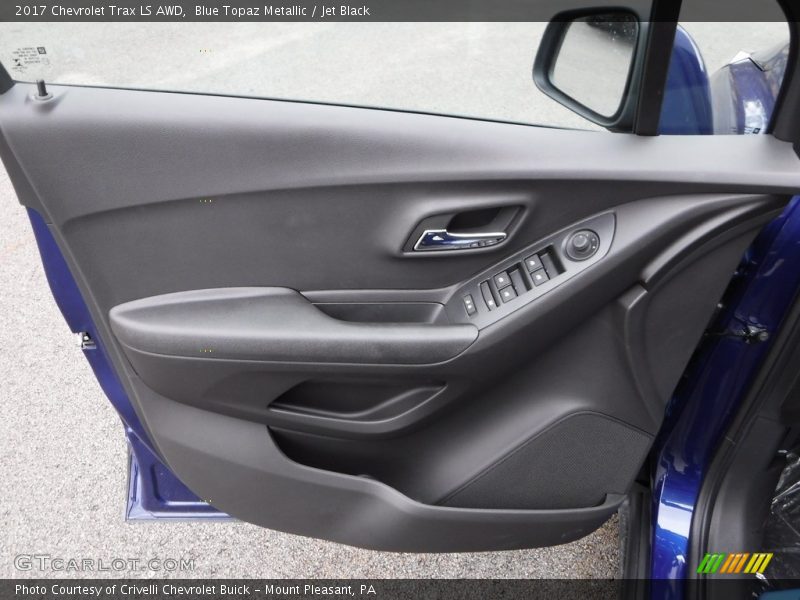 Blue Topaz Metallic / Jet Black 2017 Chevrolet Trax LS AWD