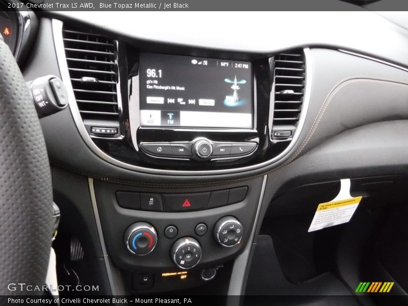 Blue Topaz Metallic / Jet Black 2017 Chevrolet Trax LS AWD