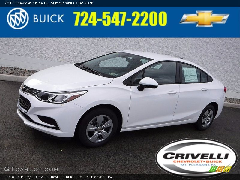 Summit White / Jet Black 2017 Chevrolet Cruze LS