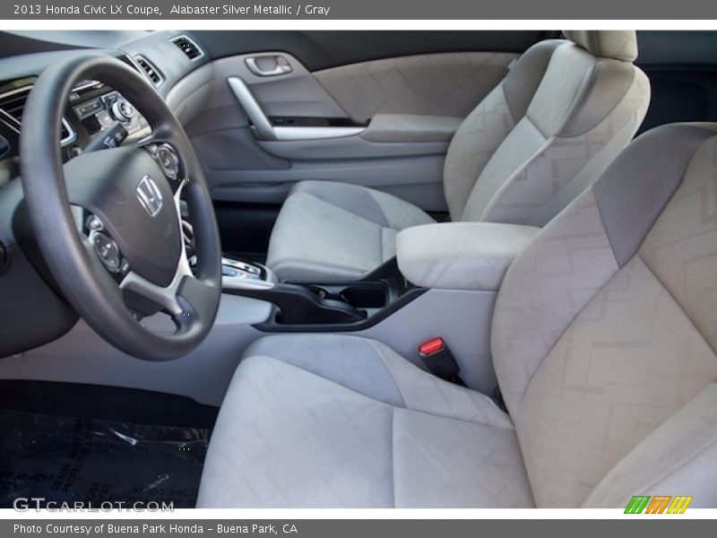 Alabaster Silver Metallic / Gray 2013 Honda Civic LX Coupe