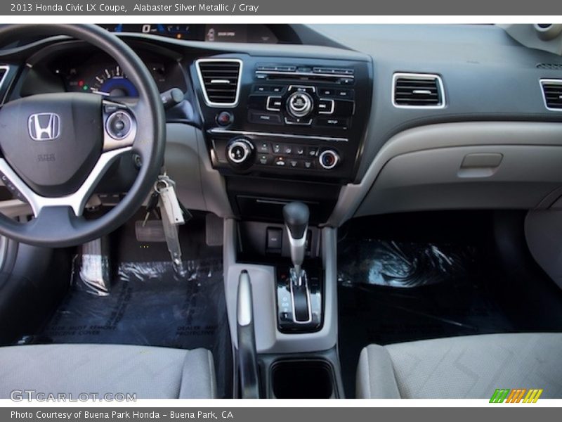 Alabaster Silver Metallic / Gray 2013 Honda Civic LX Coupe