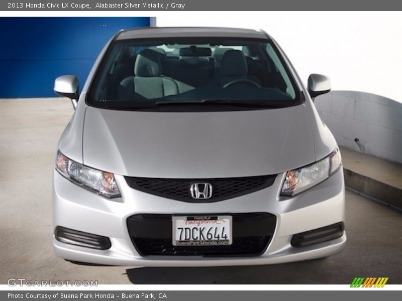 Alabaster Silver Metallic / Gray 2013 Honda Civic LX Coupe