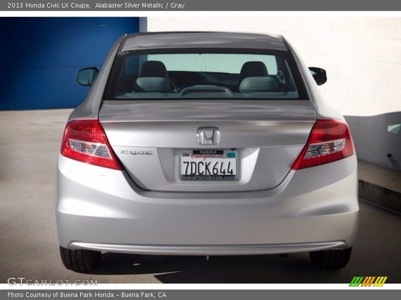 Alabaster Silver Metallic / Gray 2013 Honda Civic LX Coupe