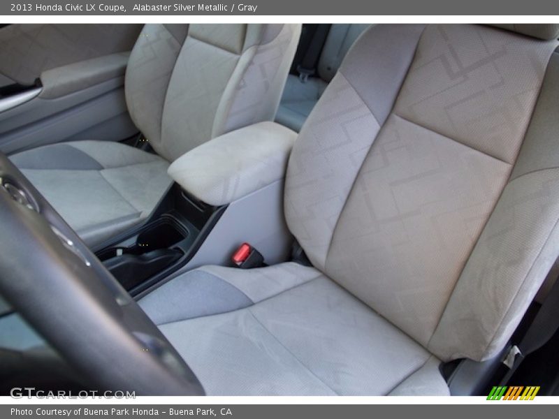 Alabaster Silver Metallic / Gray 2013 Honda Civic LX Coupe