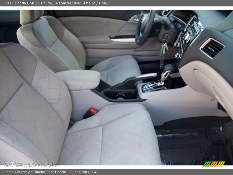 Alabaster Silver Metallic / Gray 2013 Honda Civic LX Coupe