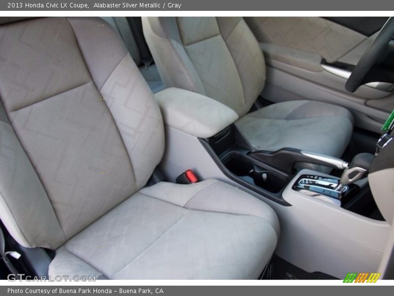 Alabaster Silver Metallic / Gray 2013 Honda Civic LX Coupe