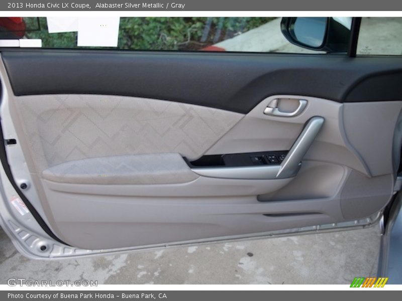 Alabaster Silver Metallic / Gray 2013 Honda Civic LX Coupe