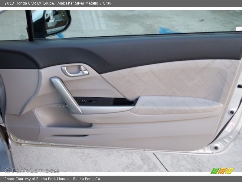 Alabaster Silver Metallic / Gray 2013 Honda Civic LX Coupe