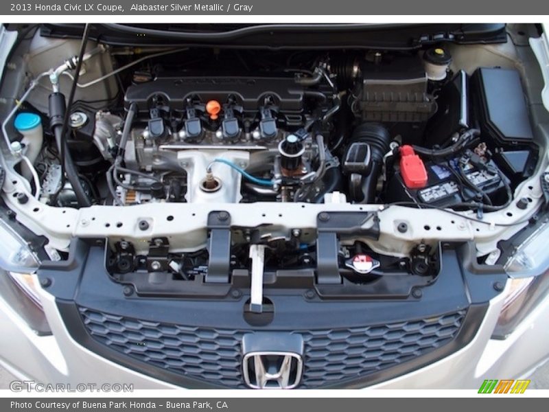 Alabaster Silver Metallic / Gray 2013 Honda Civic LX Coupe