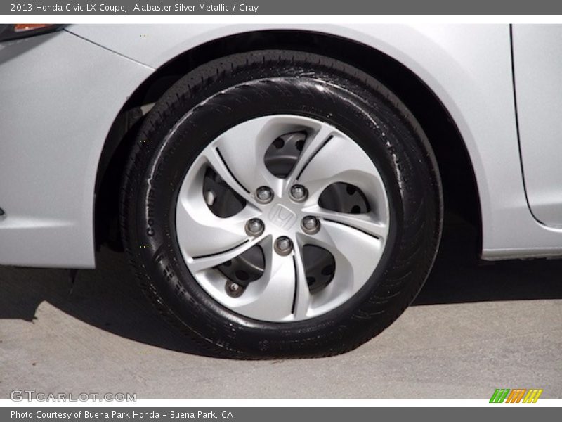 Alabaster Silver Metallic / Gray 2013 Honda Civic LX Coupe