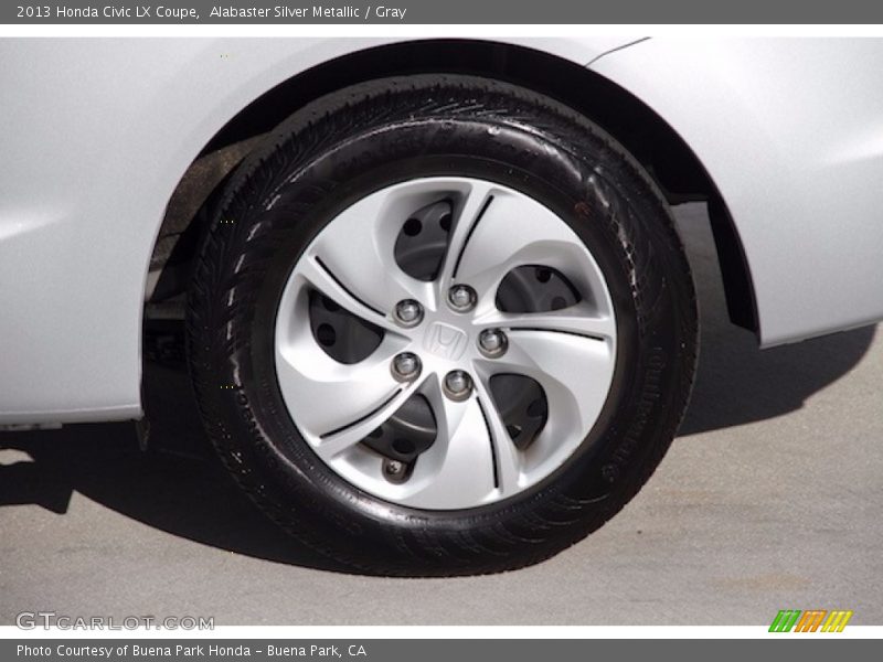 Alabaster Silver Metallic / Gray 2013 Honda Civic LX Coupe