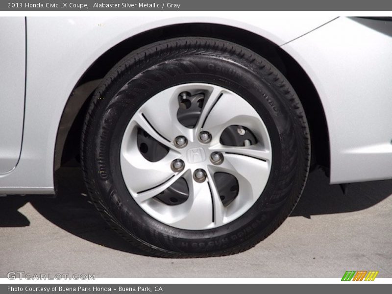 Alabaster Silver Metallic / Gray 2013 Honda Civic LX Coupe