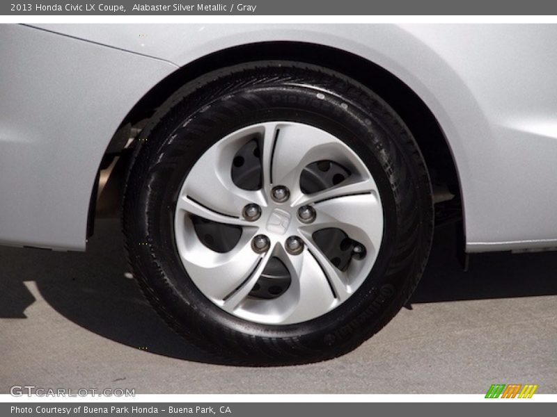 Alabaster Silver Metallic / Gray 2013 Honda Civic LX Coupe
