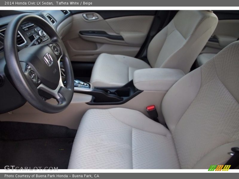 Taffeta White / Beige 2014 Honda Civic LX Sedan