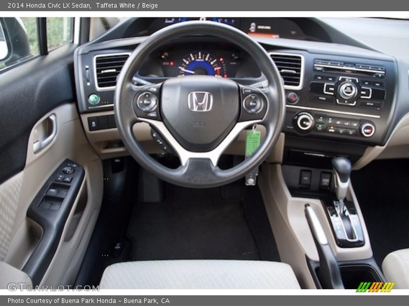 Taffeta White / Beige 2014 Honda Civic LX Sedan