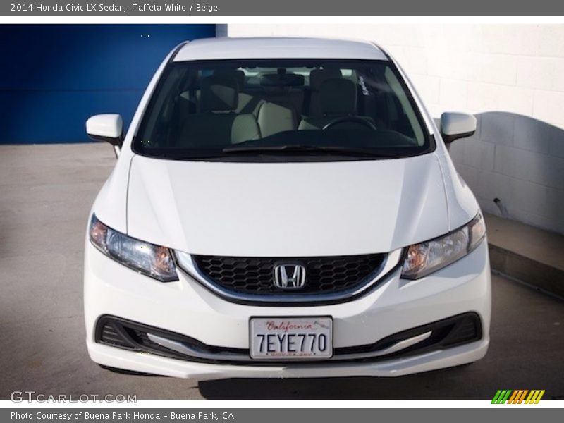 Taffeta White / Beige 2014 Honda Civic LX Sedan