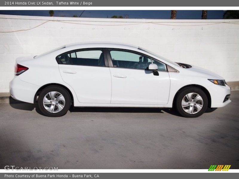 Taffeta White / Beige 2014 Honda Civic LX Sedan