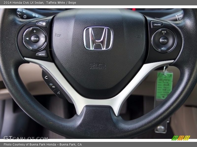Taffeta White / Beige 2014 Honda Civic LX Sedan
