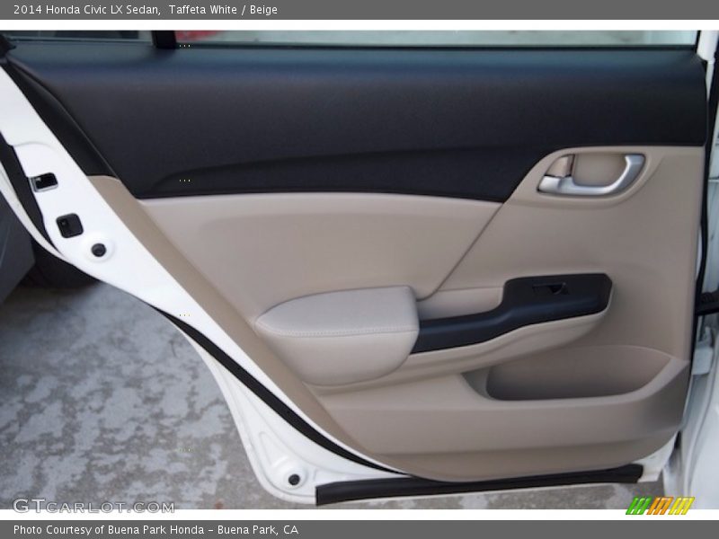 Taffeta White / Beige 2014 Honda Civic LX Sedan