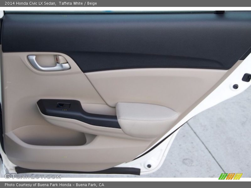 Taffeta White / Beige 2014 Honda Civic LX Sedan