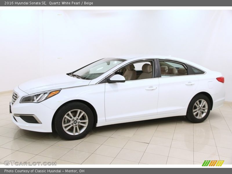 Quartz White Pearl / Beige 2016 Hyundai Sonata SE