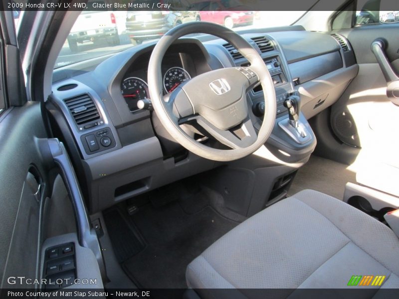 Glacier Blue Metallic / Gray 2009 Honda CR-V LX 4WD