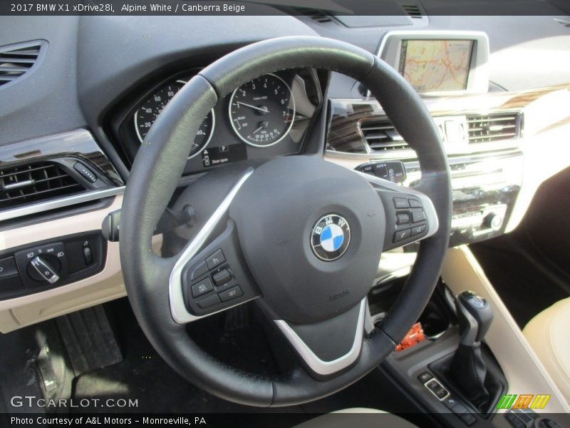 Alpine White / Canberra Beige 2017 BMW X1 xDrive28i