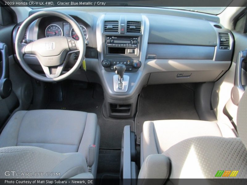 Glacier Blue Metallic / Gray 2009 Honda CR-V LX 4WD