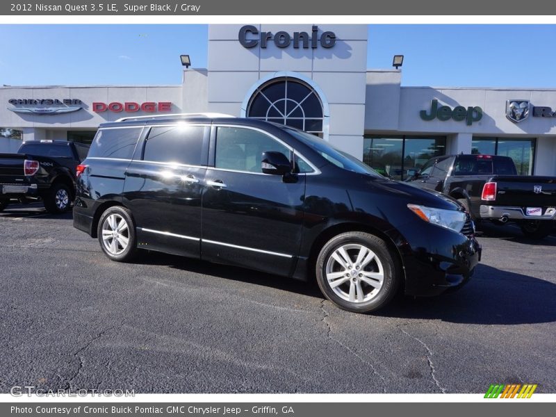 Super Black / Gray 2012 Nissan Quest 3.5 LE