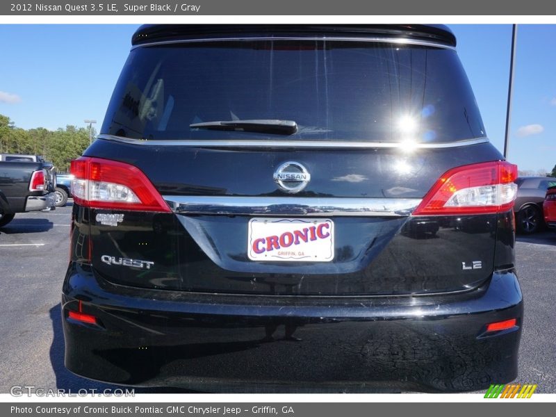 Super Black / Gray 2012 Nissan Quest 3.5 LE