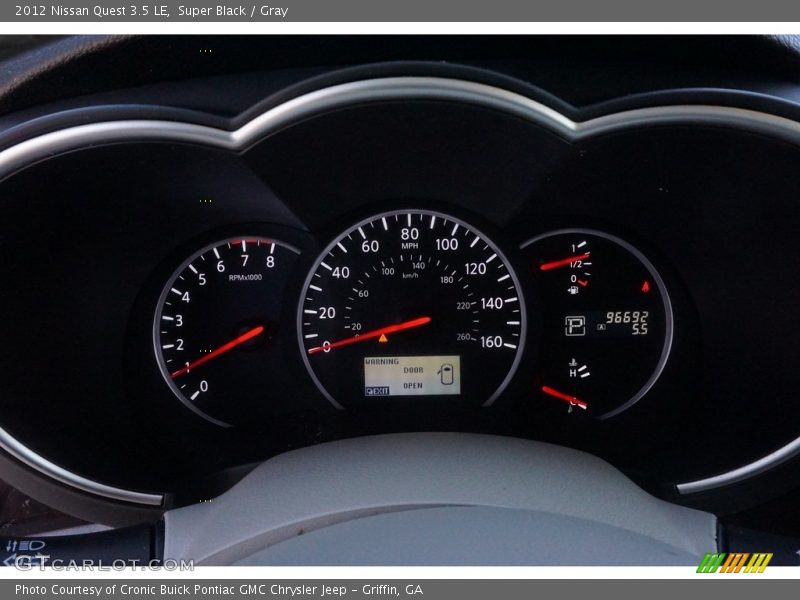 Super Black / Gray 2012 Nissan Quest 3.5 LE