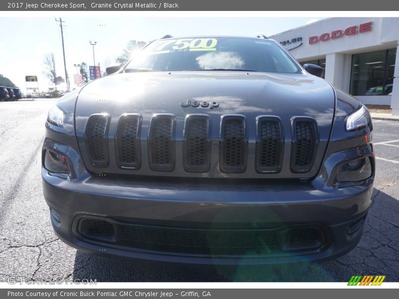 Granite Crystal Metallic / Black 2017 Jeep Cherokee Sport