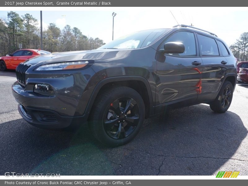 Granite Crystal Metallic / Black 2017 Jeep Cherokee Sport