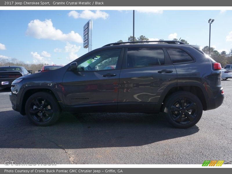 Granite Crystal Metallic / Black 2017 Jeep Cherokee Sport