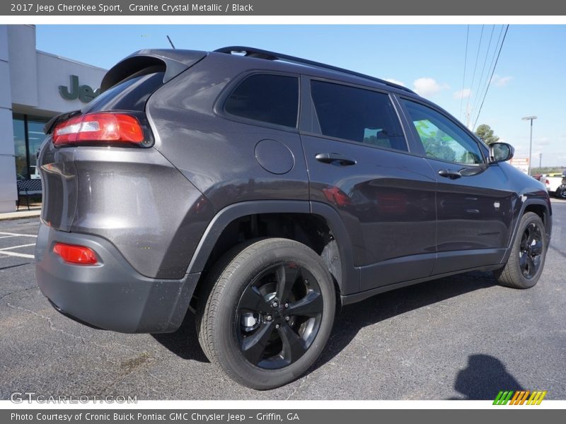 Granite Crystal Metallic / Black 2017 Jeep Cherokee Sport