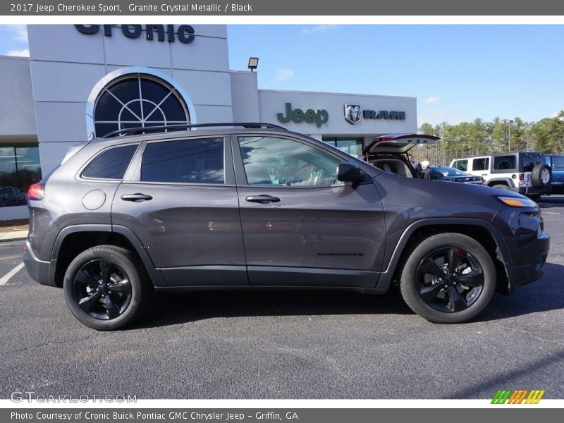 Granite Crystal Metallic / Black 2017 Jeep Cherokee Sport