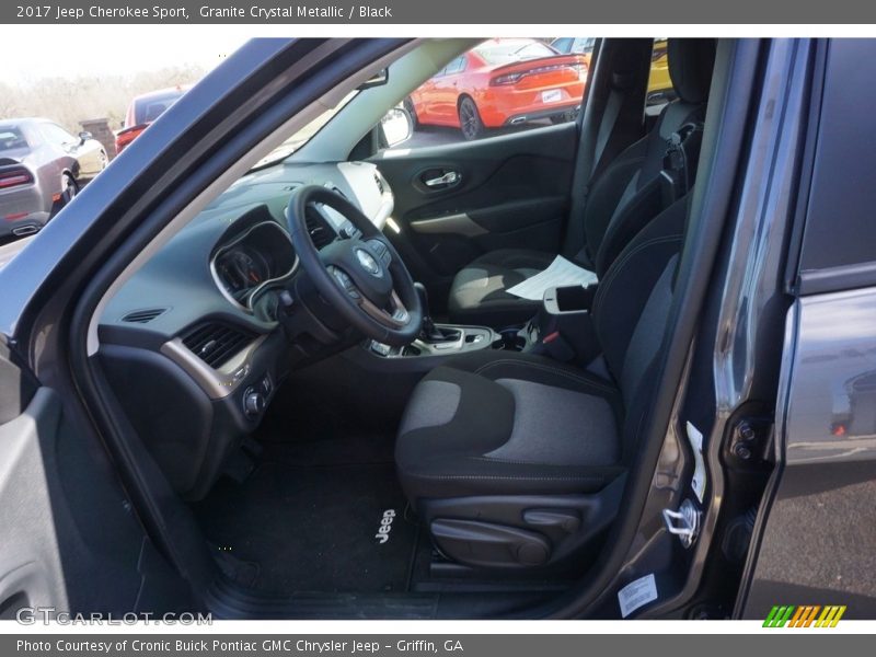 Granite Crystal Metallic / Black 2017 Jeep Cherokee Sport
