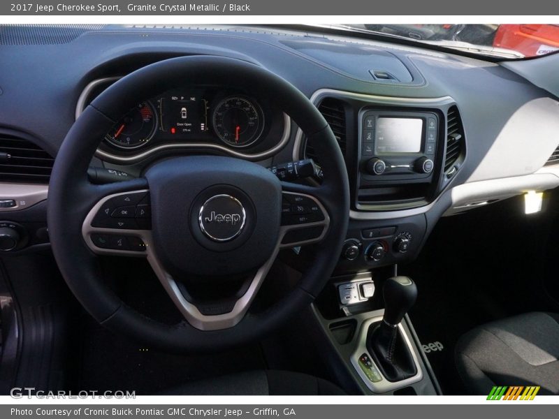 Granite Crystal Metallic / Black 2017 Jeep Cherokee Sport