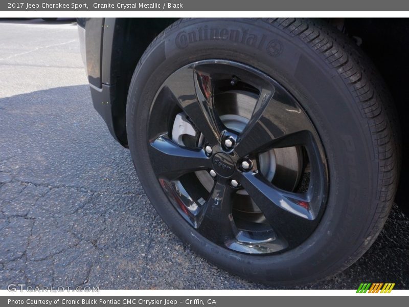 Granite Crystal Metallic / Black 2017 Jeep Cherokee Sport