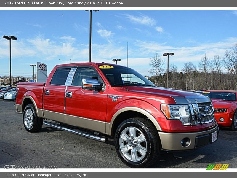 Red Candy Metallic / Pale Adobe 2012 Ford F150 Lariat SuperCrew