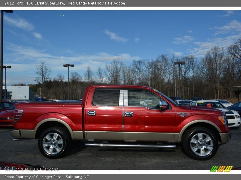 Red Candy Metallic / Pale Adobe 2012 Ford F150 Lariat SuperCrew