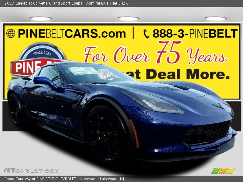Admiral Blue / Jet Black 2017 Chevrolet Corvette Grand Sport Coupe