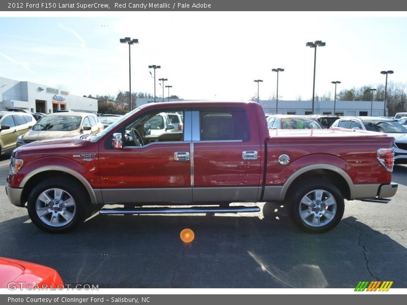 Red Candy Metallic / Pale Adobe 2012 Ford F150 Lariat SuperCrew