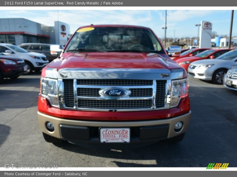 Red Candy Metallic / Pale Adobe 2012 Ford F150 Lariat SuperCrew