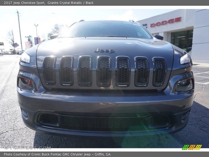 Granite Crystal Metallic / Black 2017 Jeep Cherokee Sport