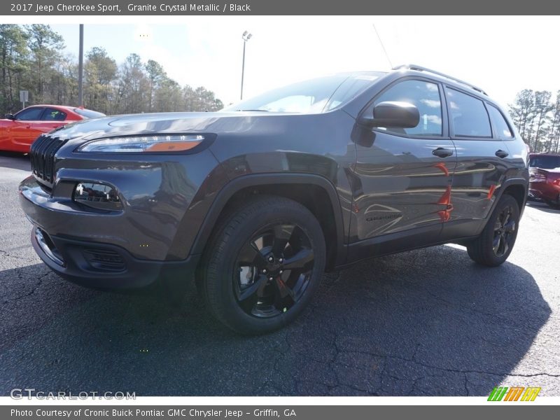 Granite Crystal Metallic / Black 2017 Jeep Cherokee Sport