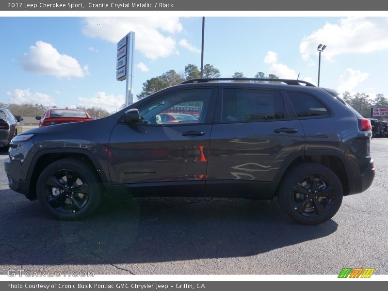 Granite Crystal Metallic / Black 2017 Jeep Cherokee Sport