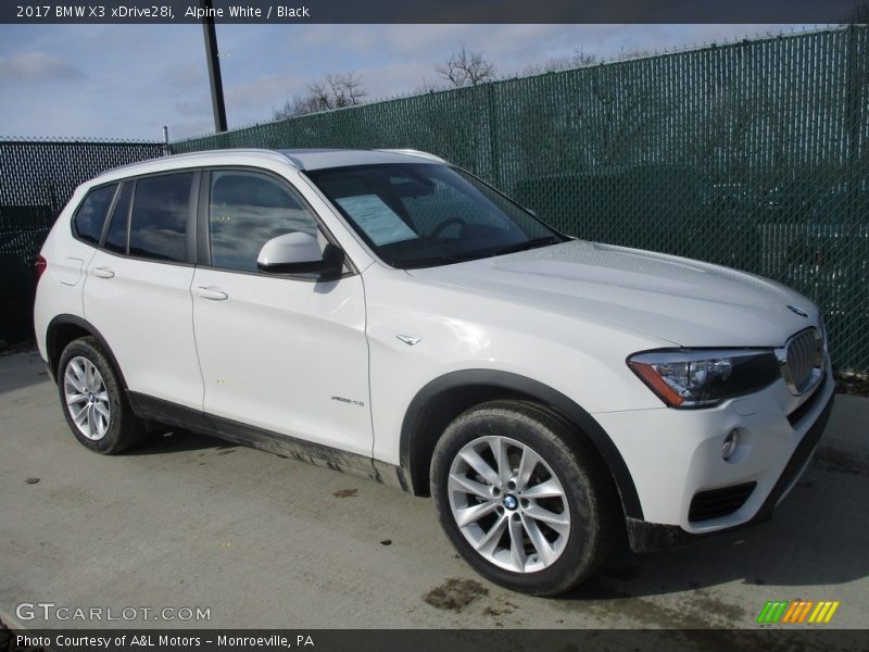 Alpine White / Black 2017 BMW X3 xDrive28i