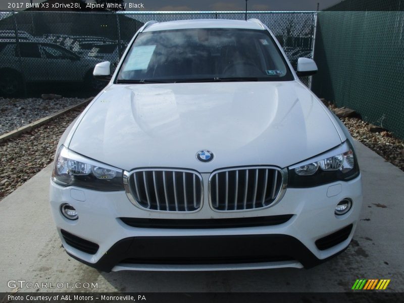 Alpine White / Black 2017 BMW X3 xDrive28i